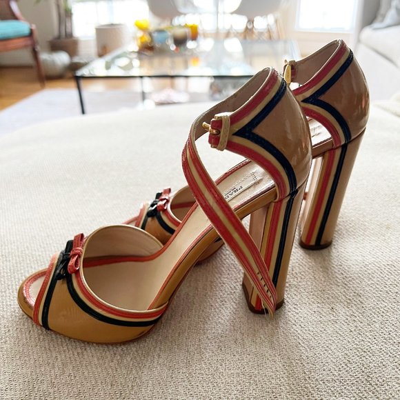 Prada Vintage Block Heels, Sz 36 - Picture 5 of 5